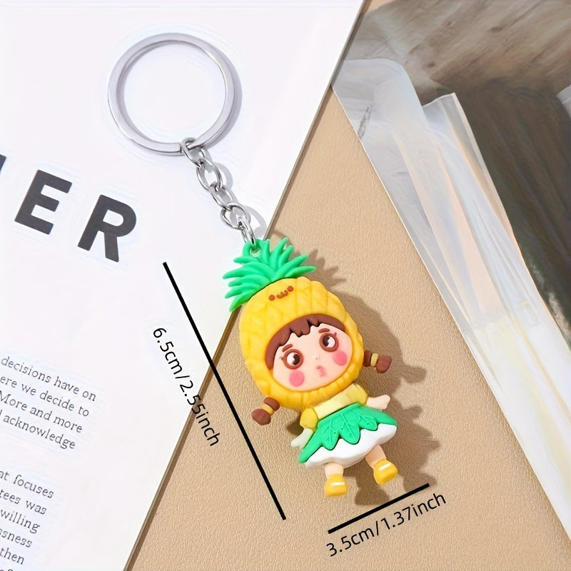 Fruit Doll Key Chain Schoolbag Backpack Pendant Keychain Gift Women Ladies