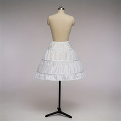 Kids Petticoat A Line 3 Hoops One Layer Lace Trim Dress Underskirt