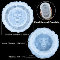 Skull Ashtray Silicone Molds for Resin Epoxy Halloween Party DIY Craft