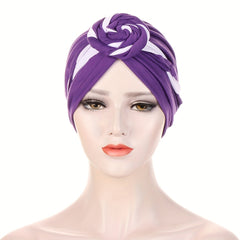 Pleated Twist Turban Casual Head Wrap Lightweight Beanie Women Chemo Cap