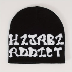 Y2K Letter Jacquard Beanie Candy Hip Hop Knit Hat Unisex