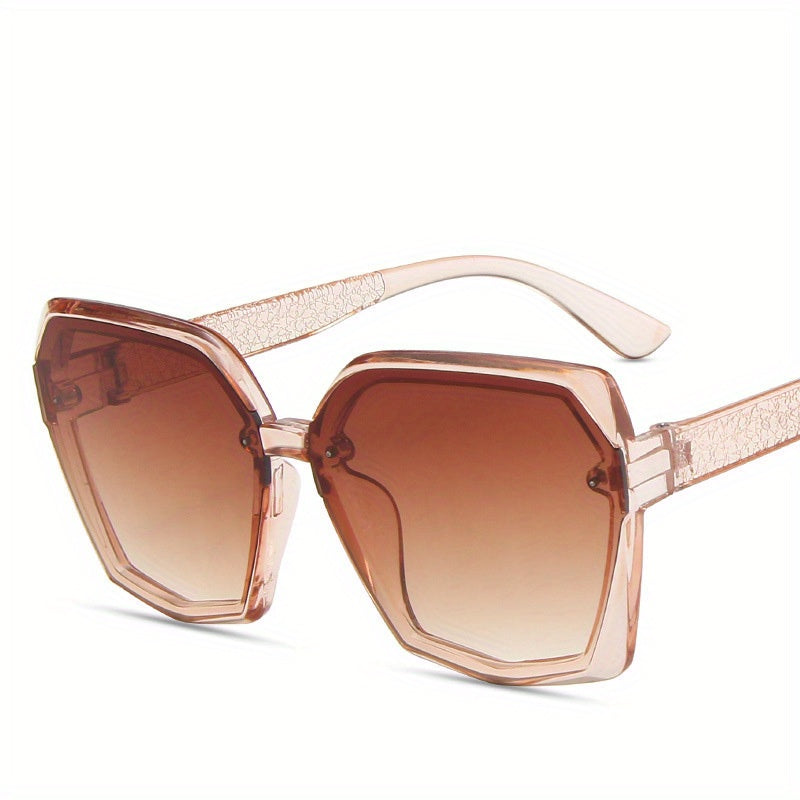 Butterfly Shaped Sunglasses Gradient Lens Engraved Temple