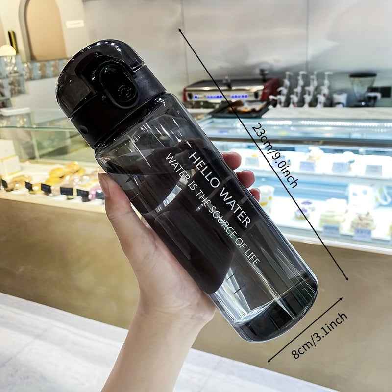 780ml Clear Flip Top Plastic Water Cup Lightweight Large Capacity Water Bottle