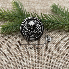 2pcs Skull Decorative Buckle for DIY Leather Purse Coin Bag