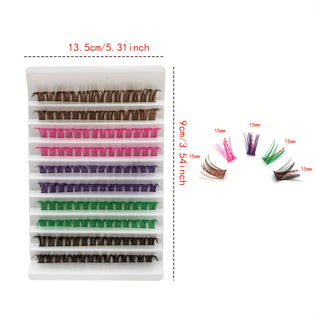 144pcs Cluster Lashes Self Grafting Extension False Eyelashes
