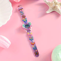 Creative Butterfly Electronic Watch Durable TPU Strap Ideal Birthday Gift