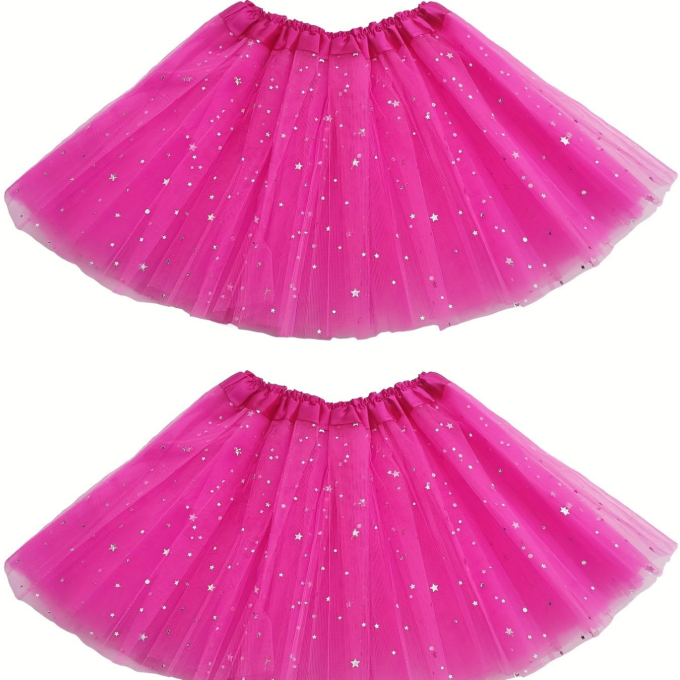 2pcs Girls Golden Stars Dancing Skirts Set for Kids Party