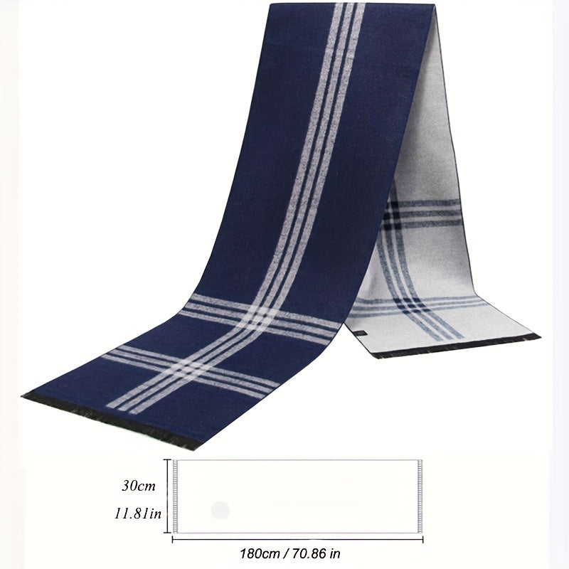 Men's Business Wool Scarf for Winter