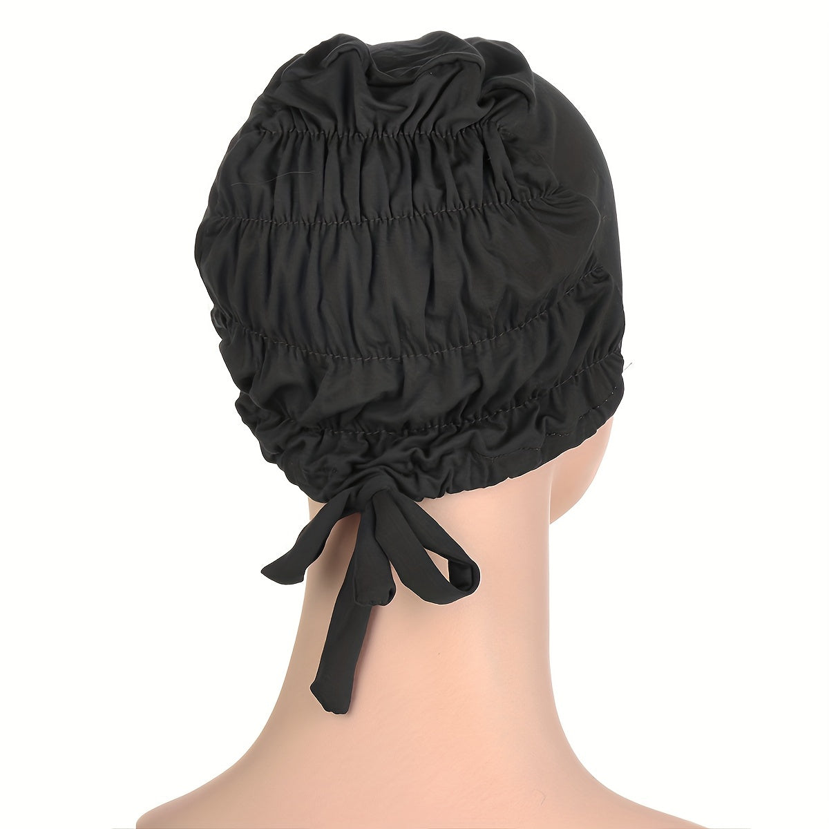 Ruched Turban Cap Elastic Head Wrap Hijab Chemo Hats