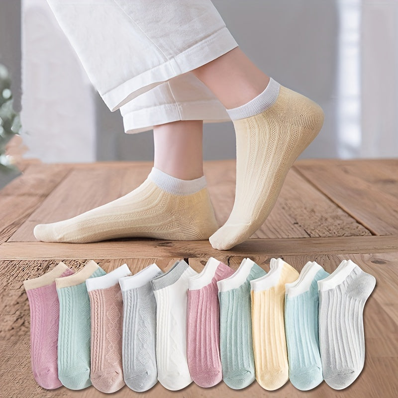 10 Pairs No Show Socks Women's Low Cut Ankle Socks Stockings