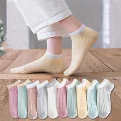 10 Pairs No Show Socks Women's Low Cut Ankle Socks Stockings
