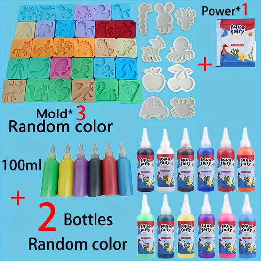 DIY Magic Water Elf Ocean Mold Set 3D Handcraft Kit Gel Toy Children's Bath