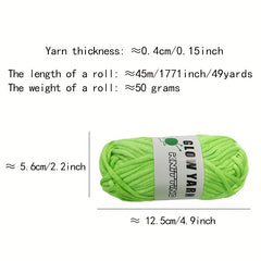 Luminous Knitting Crochet Yarn Set 45m - DIY Scarves Blankets Hats Clothes