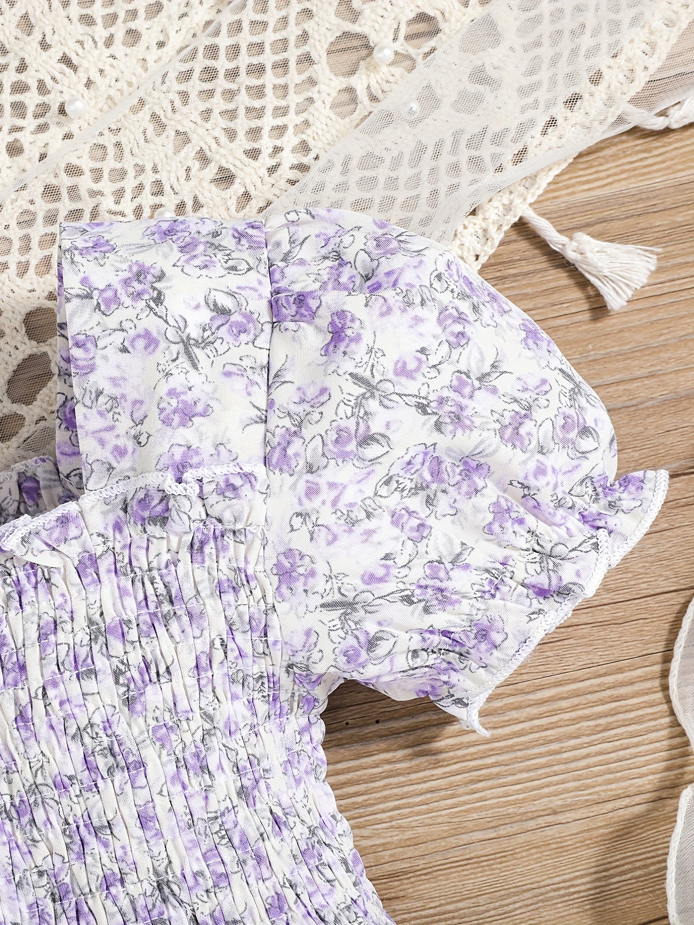Girls Floral Short Sleeve Summer Dress