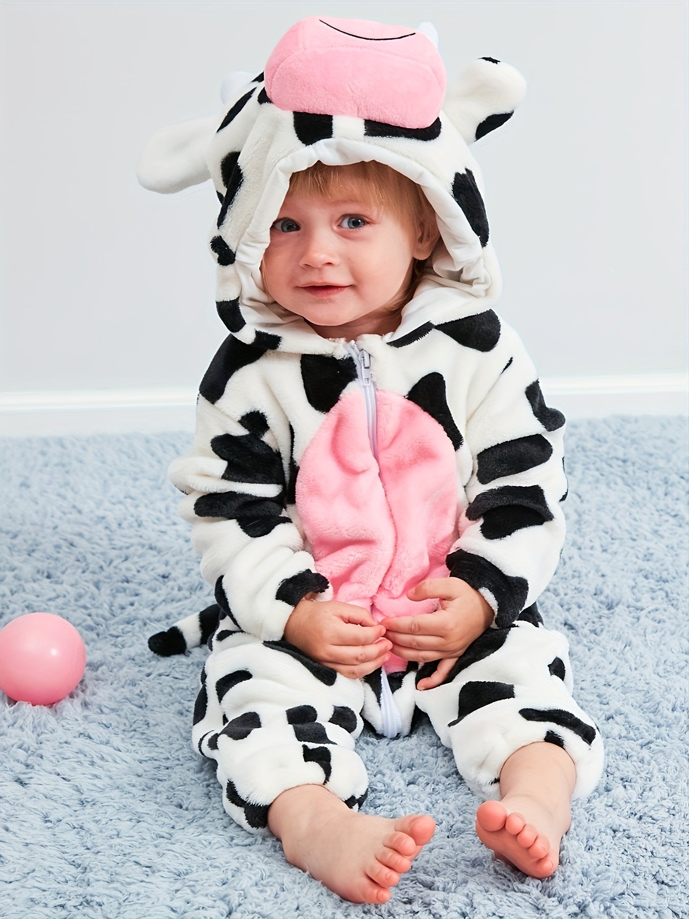 Kids Cow Hooded Onesie for Halloween Fun