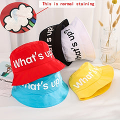 Kids What's Up Fisherman's Hat Quick Dry Sunscreen Bucket Cap