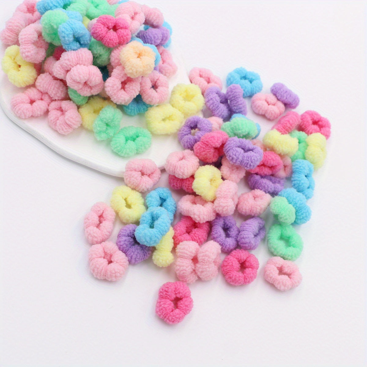 100pcs Candy Elastic Hair Rope for Kids
