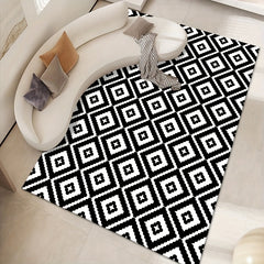 Geometric Area Rug Quick Dry Absorbent Bath Mat 78.74" x 118.1"