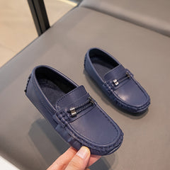 Boys Slip On Loafer Shoes Lightweight Non Slip Flat Shoes