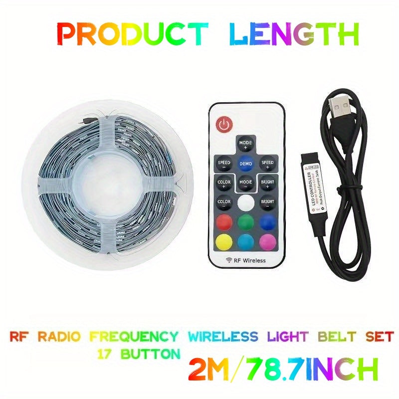 USB DIY LED TV Backlight Strip Lights RGB 5050 Flexible Light Strips