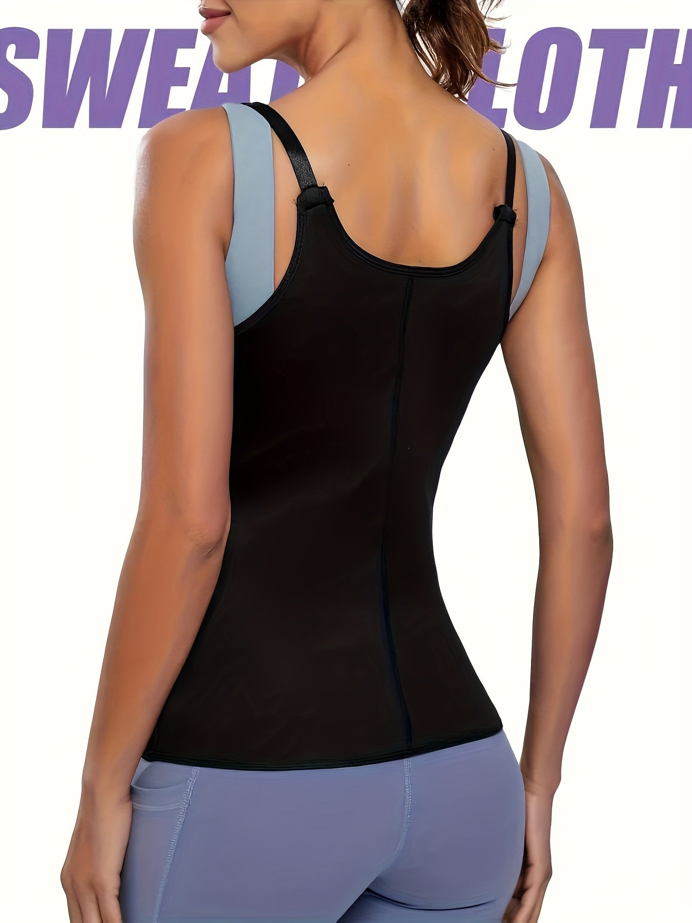 Tummy Control Waist Trainer Tank Top Sweat Absorbing Body Shaping Top