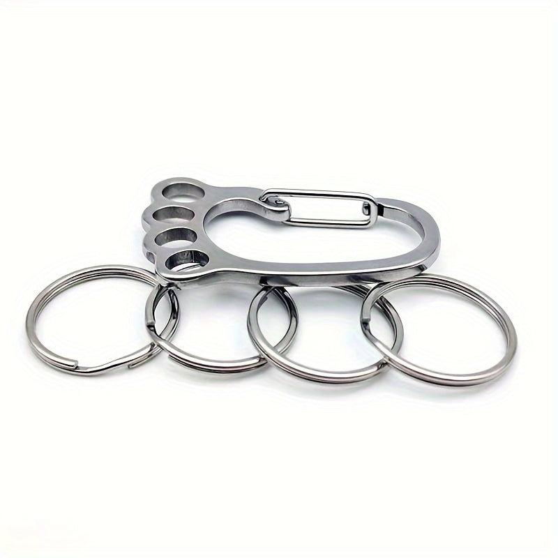 304 Stainless Steel Keychain Spring Buckle for Outdoor Hiking Camping