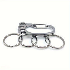 304 Stainless Steel Keychain Spring Buckle for Outdoor Hiking Camping