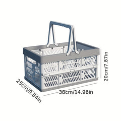 Large Foldable Plastic Storage Box - Ideal for Home Office and Outdoor Use