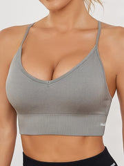 High Stretch Crop Tank Spaghetti Straps Fitness Top
