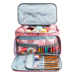 Knitting Needle Storage Box Portable Yarn Tote Bag Yarn Storage Bag DIY Supplies