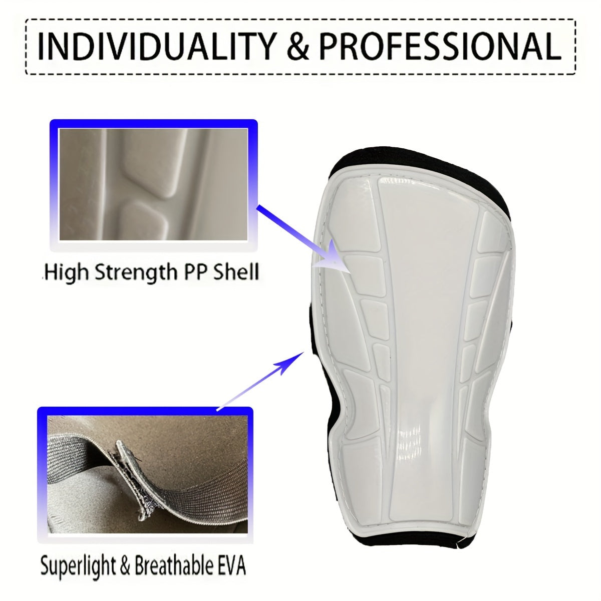 Football Shin Guards With Straps Lightweight Soccer Shin Pads