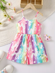 Girls' Unicorn Print Cami Jumpsuit