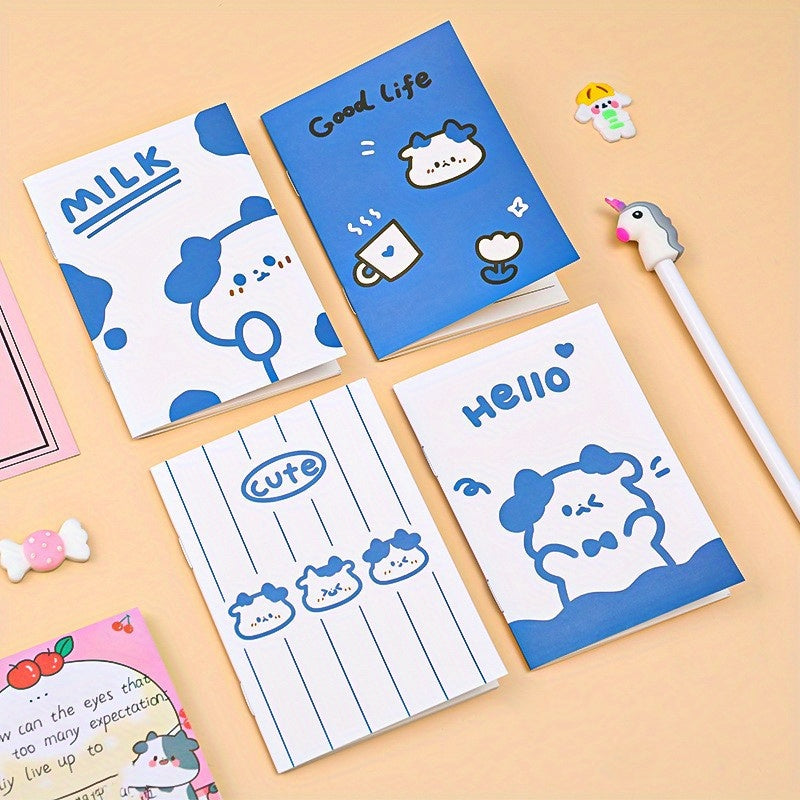 4pcs Cartoon Notebook Mini Notepad Student Prize Small Gift Learning Supplies