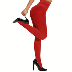 Opaque High Waist Slim Footed Pantyhose Women's Stockings