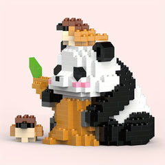 Panda Feeding Sparrow Building Blocks Toy