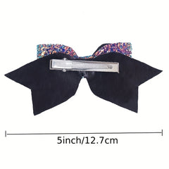 6pcs Glitter Bow Hair Clips for Baby Girls