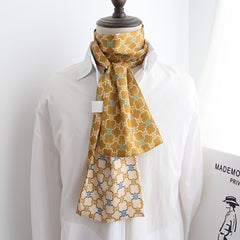 Men's Long Silk Scarf for Casual Business Wear