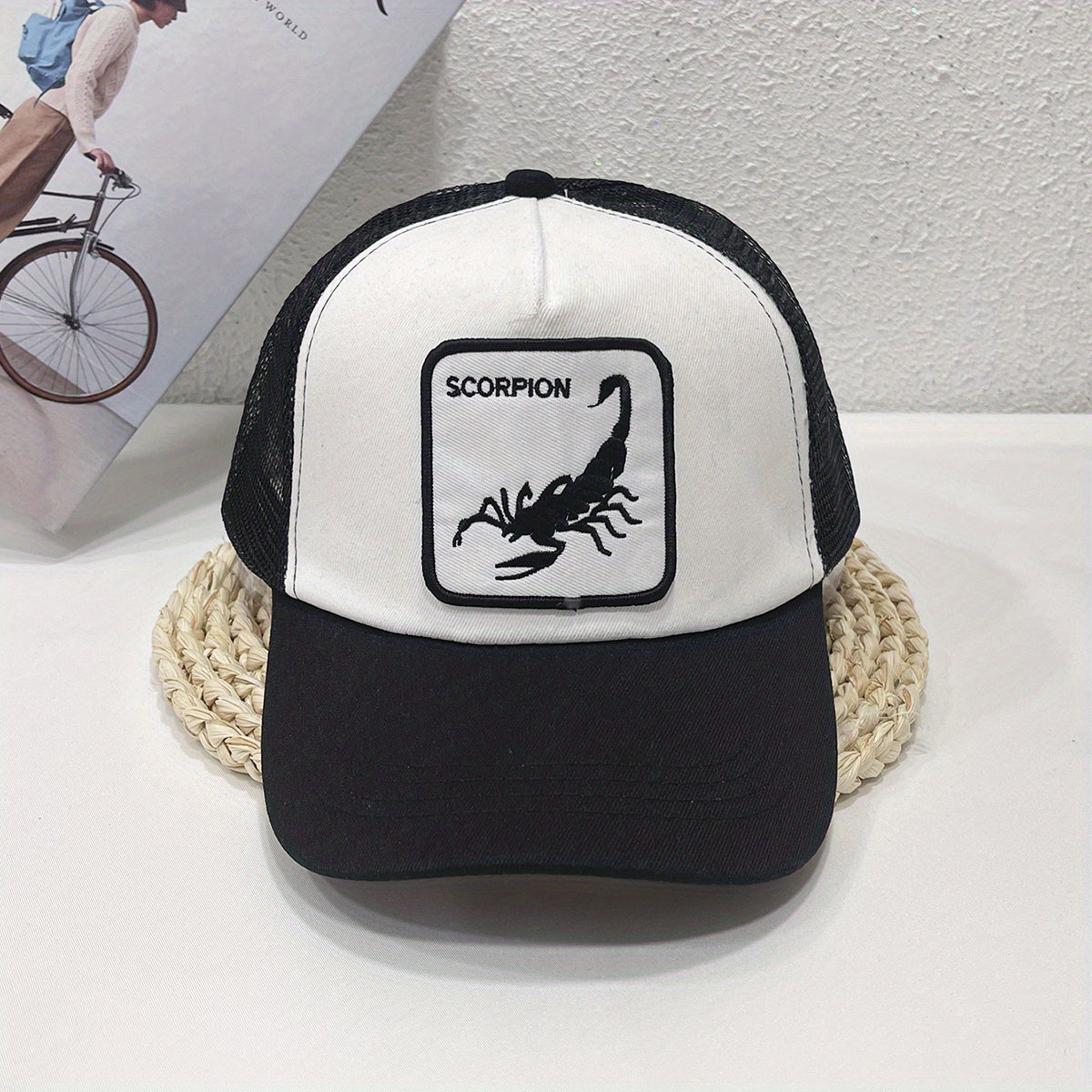 Scorpion Animal Pattern Men's Mesh Hat Adjustable Baseball Cap