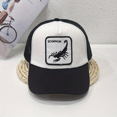 Scorpion Animal Pattern Men's Mesh Hat Adjustable Baseball Cap