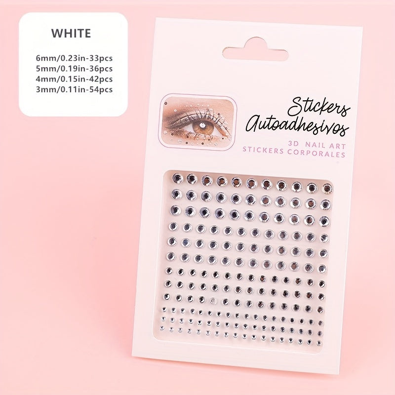 165 Pcs Acrylic Face Gems - Halloween Makeup Decoration