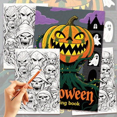 Halloween Coloring Book 22 Pages Single Sided Printed Thick Paper Fun Gift