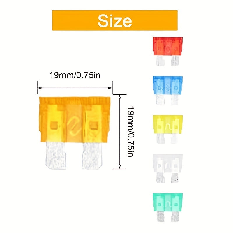 200pcs Car Fuse Assortment Kit with Storage Box 5-30A