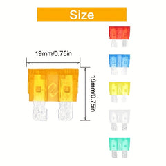 200pcs Car Fuse Assortment Kit with Storage Box 5-30A