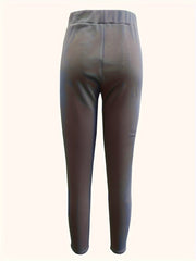 Solid Fleece Lined High Waisted Winter Leggings