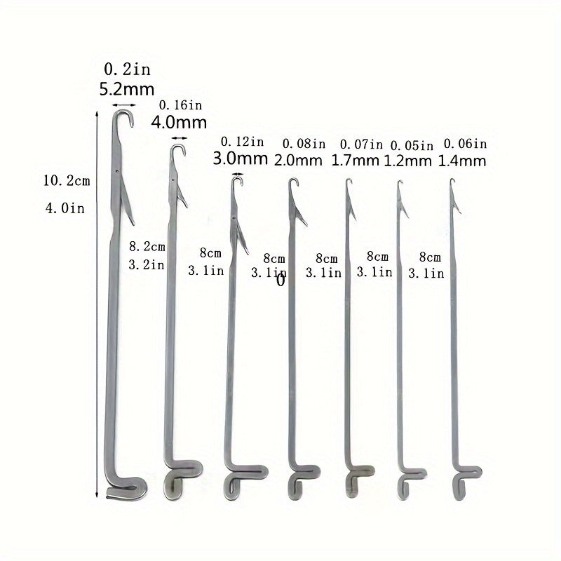 7pcs Latch Crochet Hooks Sewing Accessories DIY Weave Knitting Tools