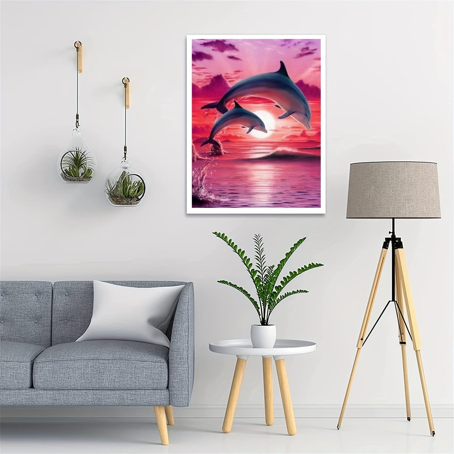 5D Dolphin Diamond Painting DIY Full Round Square Living Room Wall Decor