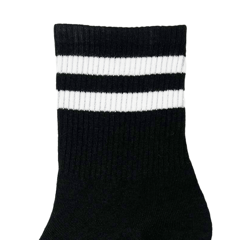 6 Pairs Men's Striped Crew Socks Comfy Casual Style Winter & Autumn