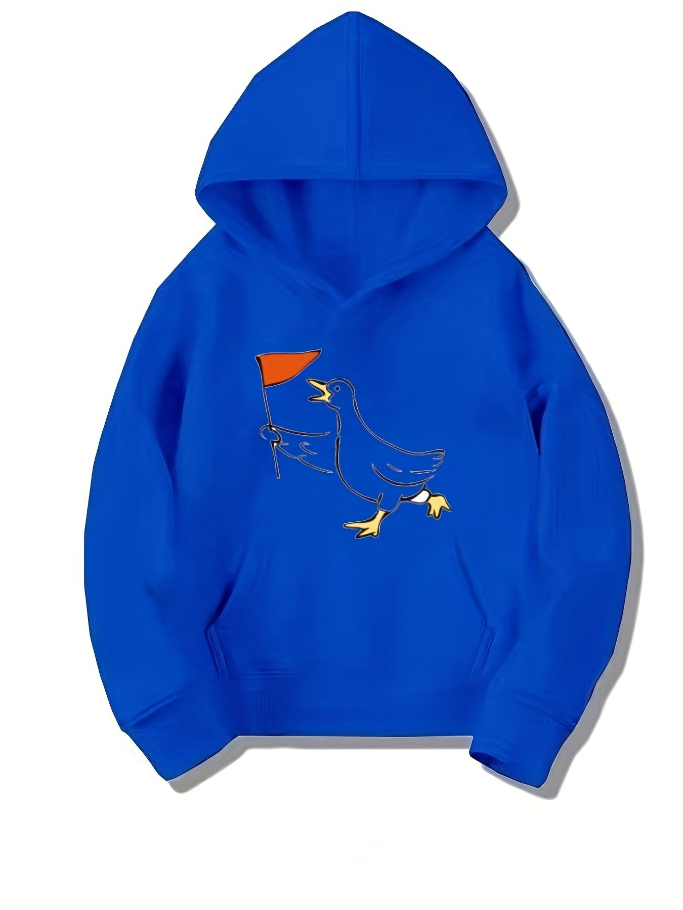 Duck Leader Graphic Hoodie Girls Long Sleeve Sweatshirt