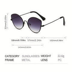 Women's Metal Frame Sunshade Sunglasses for Outdoor Activities