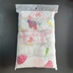 5pcs Kids' Cotton Towels 6-layer High Density Cartoon Face Towels